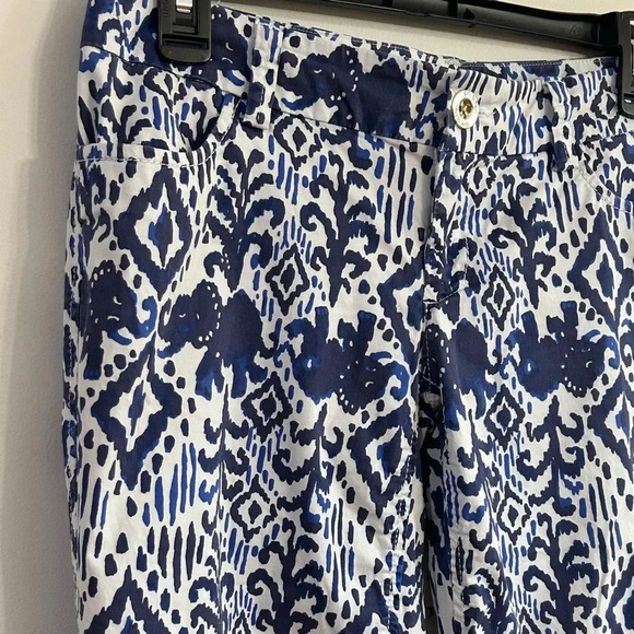Lilly Pulitzer Callahan Chino Pants in Bright Navy Tons of Fun Ikat - Picture 4 of 8
